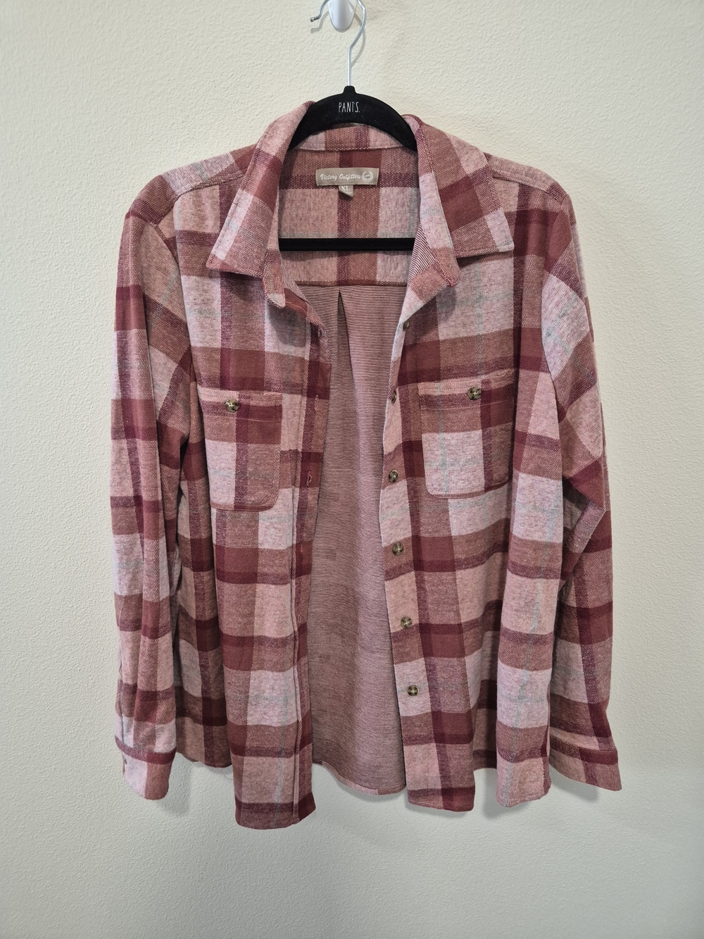 Women's Pink Plaid Button-Down Shirt